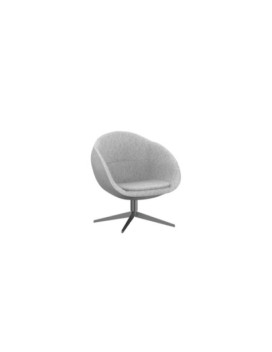PRINCIPE, Upholstered swivel chair with metal base