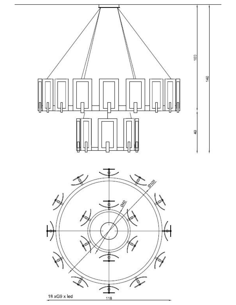 Chandeliers 2211/CH18