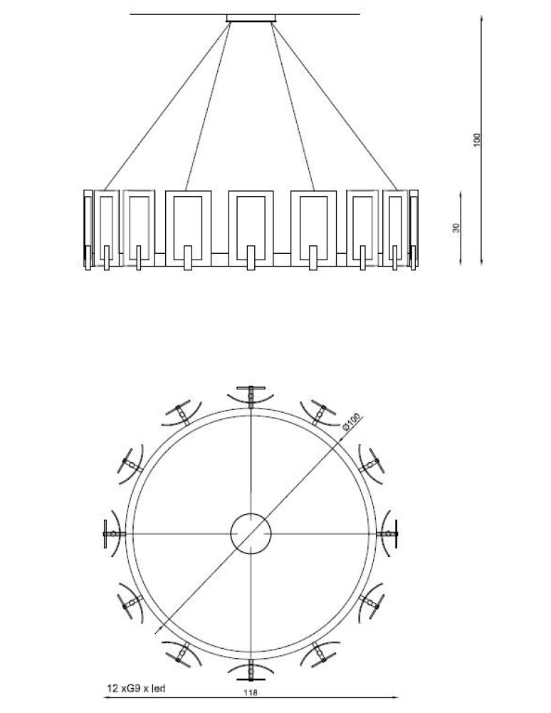 Chandeliers 2212/CH12