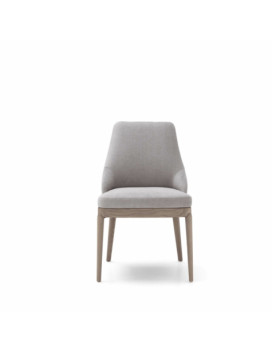 PRINCIPE, Dining Upholstered chair with legs in wood