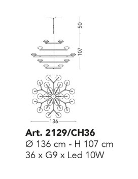 Chandeliers 2129/CH36/SG