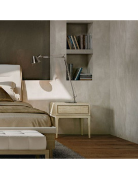 SEGRETI, Bed side table with structure in oak