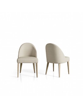 SEGRETI, Upholstered armchair with wooden structure