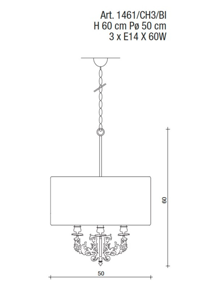 Chandeliers 1461/CH3/BI