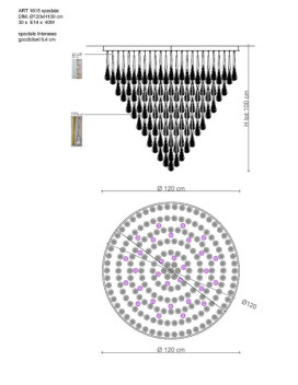 Chandeliers 1615 D.120