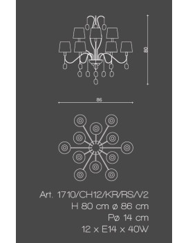 Chandeliers 1710/CH12/KR/RS/V2