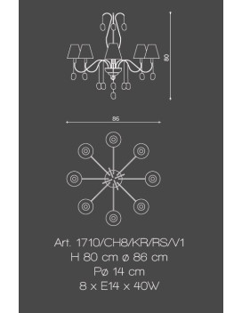 Chandeliers 1710/CH8/KR/RS/V1