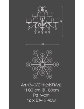 Chandeliers 1740/CH12/KR/V2