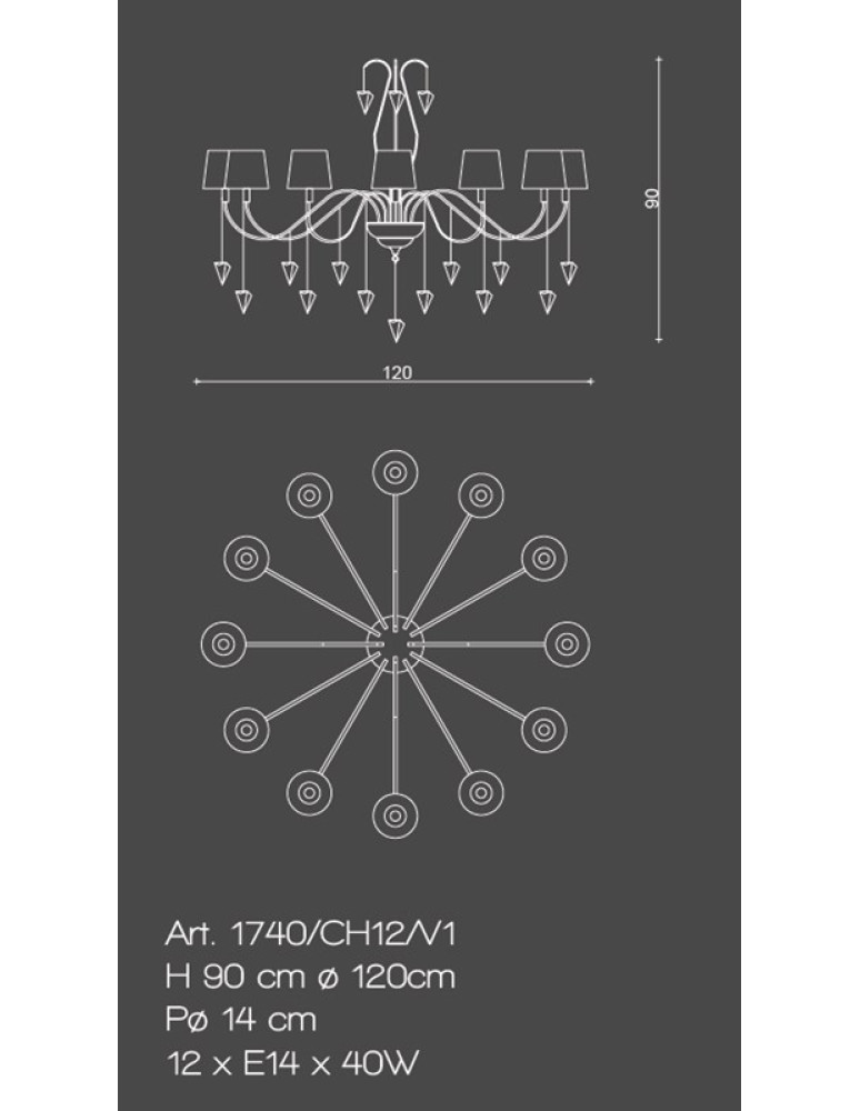 Chandeliers 1740/CH12/V1