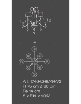 Chandeliers 1740/CH8/KR/V2