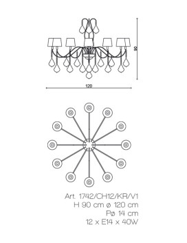 Chandeliers 1742/CH12/KR/V1