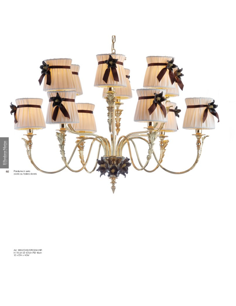 Chandeliers 1850/CH12/ORO24K/NR