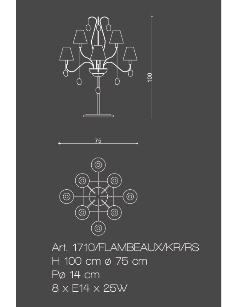 Table Lamps 1710/FLAMBEAUX/KR/RS